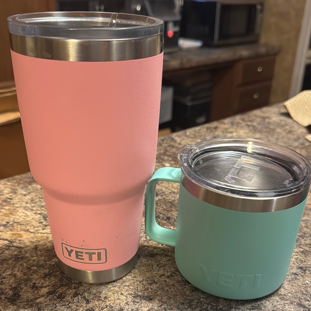YETI Pink and Mint Drinkware Set